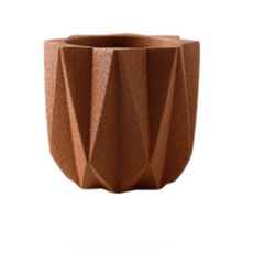 다임 인테리어용 격자형 모던 화분, 브라운, 1개