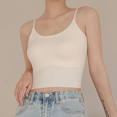 루나걸 여성용 탬피 브라캡 끈조절 나시 L24SMS013112