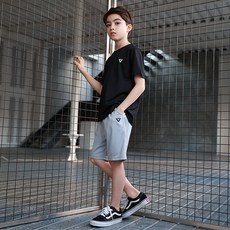 키스포 아동용 냉감 통기성 스크림 데일리 5부 트레이닝 상하의 세트