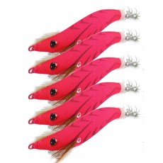 DESPERADO Ika Party 槍烏賊 オモリグ 木蝦 EX 2.2號 5入, 7g, 08號(粉紅色), 5個