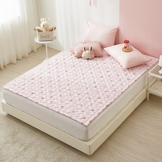 한일의료기 캐치티니핑 2in1 카본탄소매트 전기요 HI-2025D, 패드핏 아름핑 핑크, 퀸(150 x 200 cm)
