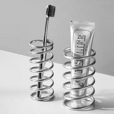 MONACO OLIVE 不鏽鋼多用途牙刷架 小型 + 大型組合, 銀色, 1套