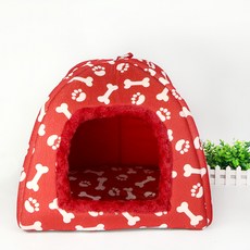 데이소이 반려동물 부드러운 펌킨 숨숨집, 레드, 1개