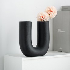 MarketA 管狀設計花瓶, 黑色