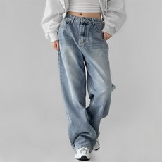 JEANMONEY 女款 短版/基本/長版 日常寬版牛仔褲 W1009