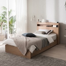 리바트 필로시 침대 멀티 수납형 바닥판 공용서랍 3p 방문설치, 오크(침대), 오크(바닥판, 공용서랍)