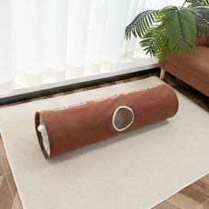 PASTEL PET 貓咪字母設計隧道 M, 1個, 棕色