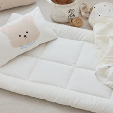 shez Home 四季半超細纖維幼兒午睡墊, 象牙白, 1個