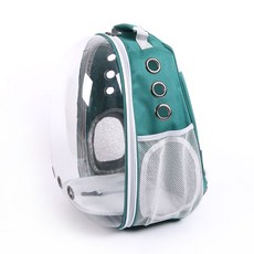 DING DONG PET 寵物透明太空後背包, 綠色