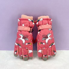 KIDSQUARE 兒童獨角獸彩虹滑雪手套 XMT004