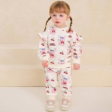 milkmile 女童Yummy Yummy兔子荷葉邊上下裝套組