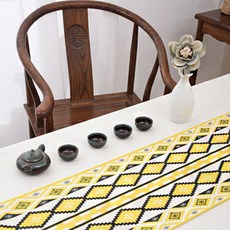 파라다이소 홈 고풍스러운 패턴의 테이블 러너, 06, 32 x 230 cm