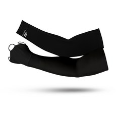 SKECHERS 男款運動涼感袖套組 左手套指款+右手款, 黑色