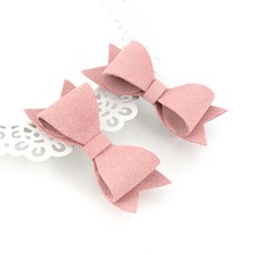 아랑로랑 여아용 심쿵리본 헤어 집게핀 2p