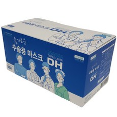 슬기로운 수술용 일회용 마스크 성인용 화이트, 50개입, 50개입