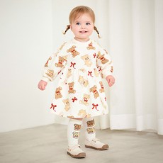 mollimelli 女童小熊甜心連身裙