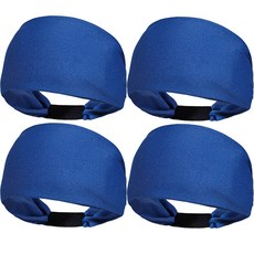 에스앤브로 3-WAY 멜란지 스포츠 헤드 밴드, 블루, 4개