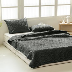 더자리 향균 데일리 믹스 스프레드 베개세트, 밀키차콜그레이