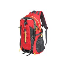 BLUE MOUNT 黑色登山中拉鍊 30L 大容量包 OCBBT0011, 紅色的