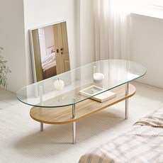 룸앤홈 폰드 레이어드 테이블 1000mm, 내추럴