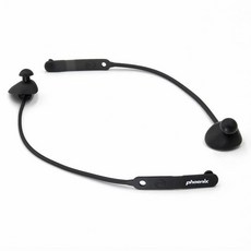 Phoenix PNE-300 防遺失矽膠圓形帶線耳塞, 1個, 黑色