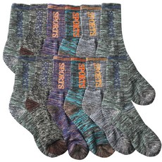 男款三層氣墊長筒登山襪 12雙, 隨機發貨