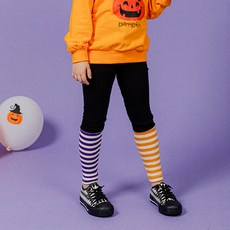 Lala Amang 童款拼色條紋內搭褲