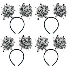 LivingDA 星星毛根生日髮箍, 4個, 銀色