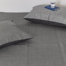 마틸라 콜드썸머 줄누빔 풍기인견 고정밴드 여름 침대패드, 차콜