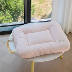 파스텔펫 반려동물 포근 핸들 사각 쿠션, 핑크, 1개