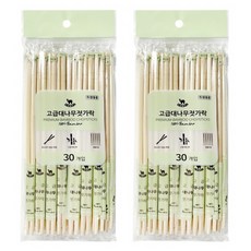 영수산업카멜 개별포장 대나무 젓가락, 2개, 30개입