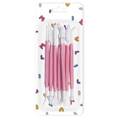 Mibil 黏土工具 黏土刀 8件組 淺粉色, 8支