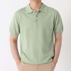 지지블랙 남성용 통기성 제노 프리미엄 쿨 워셔블 린넨 버튼 카라 반팔 니트