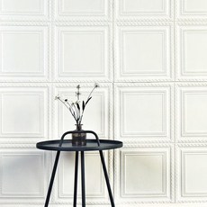 MAME 3D立體設計隔熱泡棉磚壁貼 自黏式壁紙 70 x 70cm, 白色, 10個