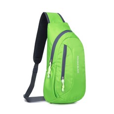 超輕運動防水斜背包, 綠色