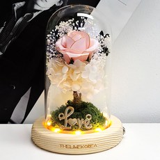 Thelimekorea 人造玫瑰香皂花玻璃罩花束, 1個, 混合色