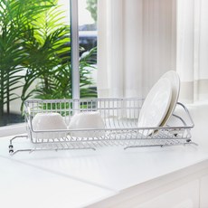 Login 韓國製 Croa 伸縮碗盤瀝水架, 銀色