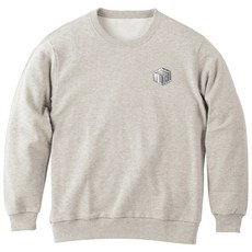 Simile 男款時間印花棉混紡大學T