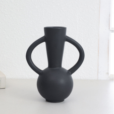 Lalahome 漂亮北歐陶瓷花瓶 款式9, 黑色