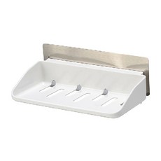 엘엘리빙 다용도 심플 무타공 부착 수납 선반대, 화이트, 1개