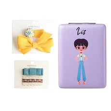 女童髮夾 2款+可愛小鏡子組合