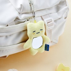 버터 말랑쫀득 버터군 형태 거울, 12cm, 옐로우, 1개
