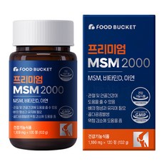 FOOD BUCKET Premium MSM 2000保健錠, 132g, 1罐