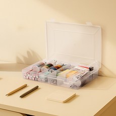 이즈리빙 16칸 칸막이 소품 정리함, 투명, 1개