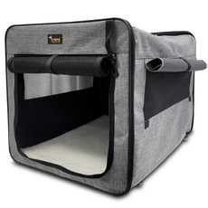 네츄럴프로 반려동물 폴딩 클래식 소프트켄넬, 그레이, 1개