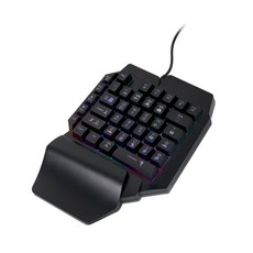 Coms 電競單手有線鍵盤 RGB, 單手鍵盤, IF739, 黑色, 不適用