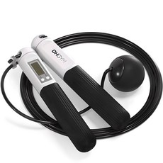 Ohgym 2合1 智能室內健身跳繩, 黑色, 1組