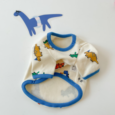 寵物恐龍印花T恤, 象牙白