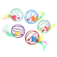 貓咪 GNY 老鼠尾巴球玩具, 隨機出貨, 5個