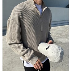 남성용 DM 하프 터틀넥 반집업 스웨터